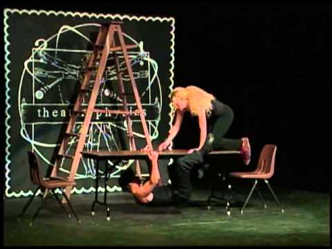 Students perform on stage at Theatre Physics 11 (2004)