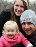 Timothy Harting (2010) with wife and young daughter