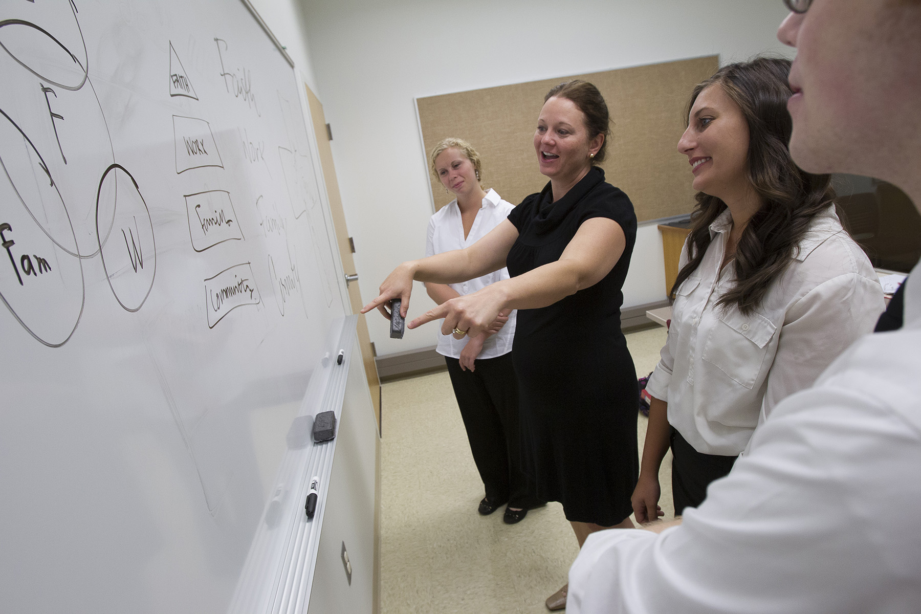 Dr. Jennifer Wosmek and students in supervised study class