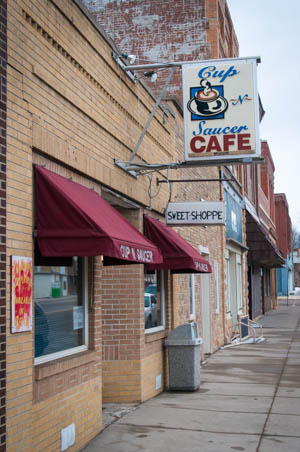 The Cup N Saucer cafe in Sherburn