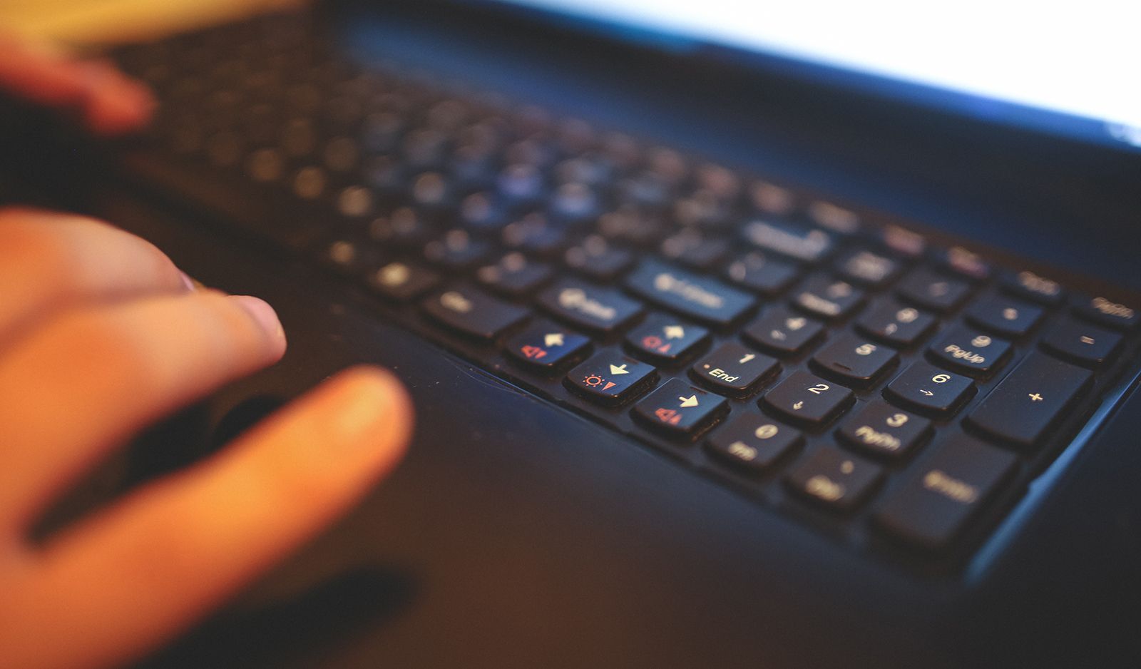 upclose image of laptop computer keys