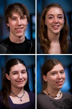 Bethany students selected this year were (clockwise from top left) Scott Fassett