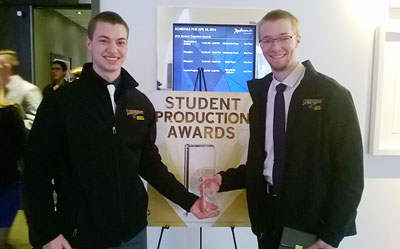 Paul Riediger (left) and David Schuyler at the awards ceremony.