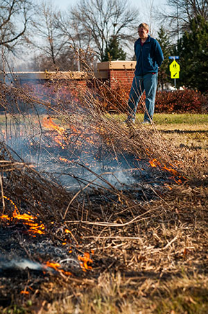 Prairie garden burn