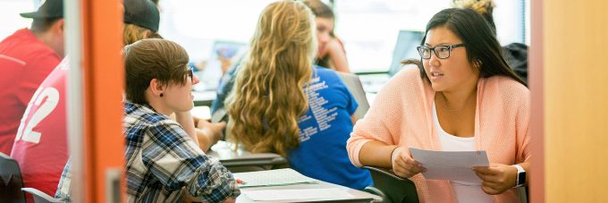 English Major classroom with students