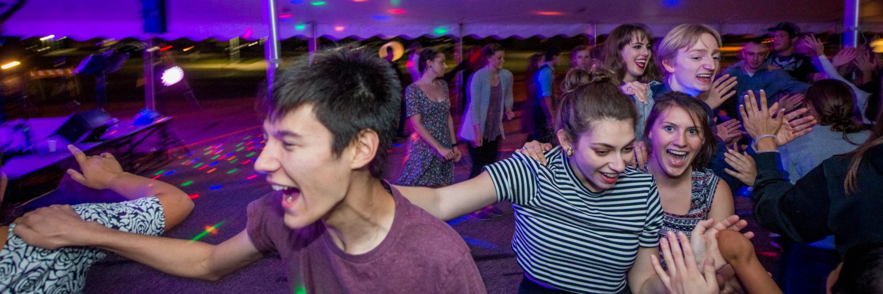 Dancing students during a Fall Festival event