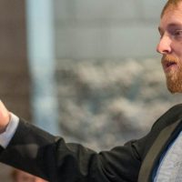 Professor Faugstad conducting musicians