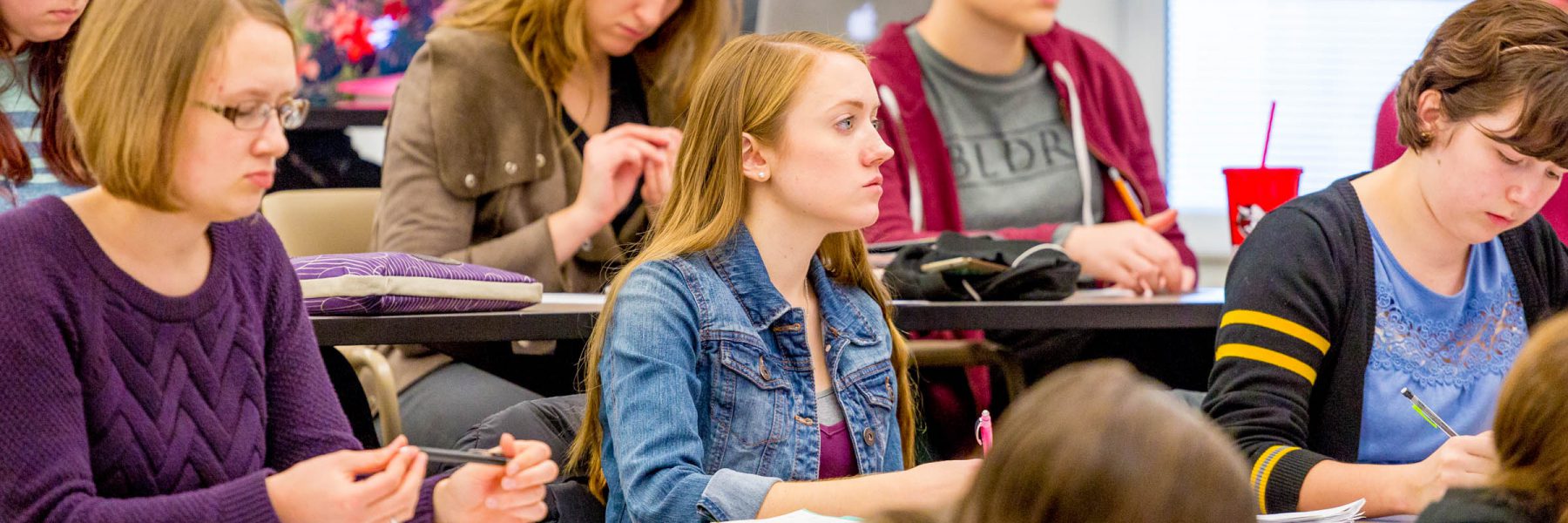 Students sitting in class