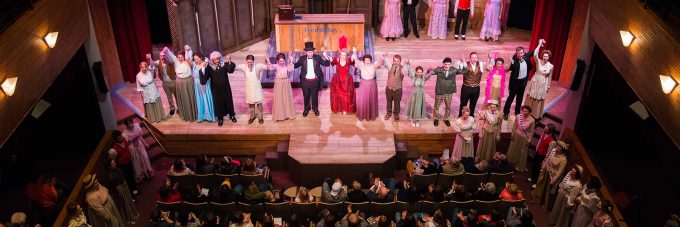 Curtain call for the cast of Hello Dolly! musical at Bethany Lutheran College