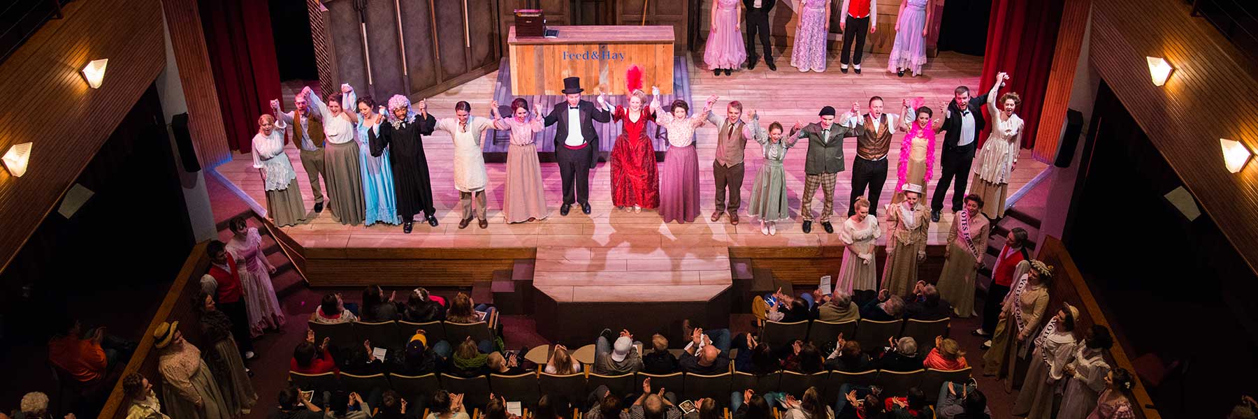 Curtain call for the cast of Hello Dolly! musical at Bethany Lutheran College