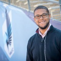 Issac Rice at Allianz Field, home of Minnesota United soccer.