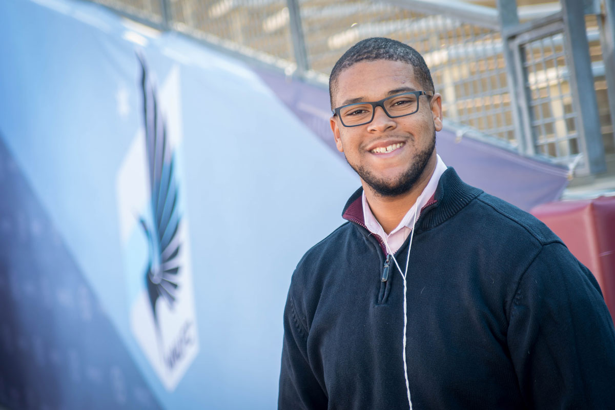 Issac Rice at Allianz Field, home of Minnesota United soccer.