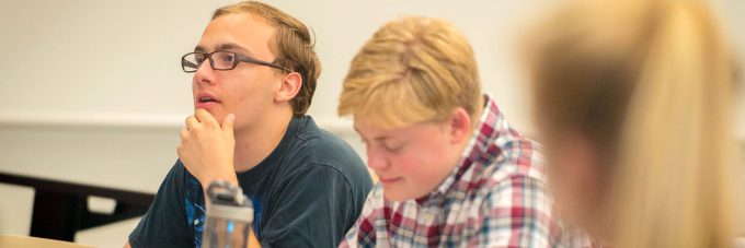 two students in class