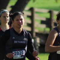 Members of the Bethany Vikings Cross Country team participating in a race.