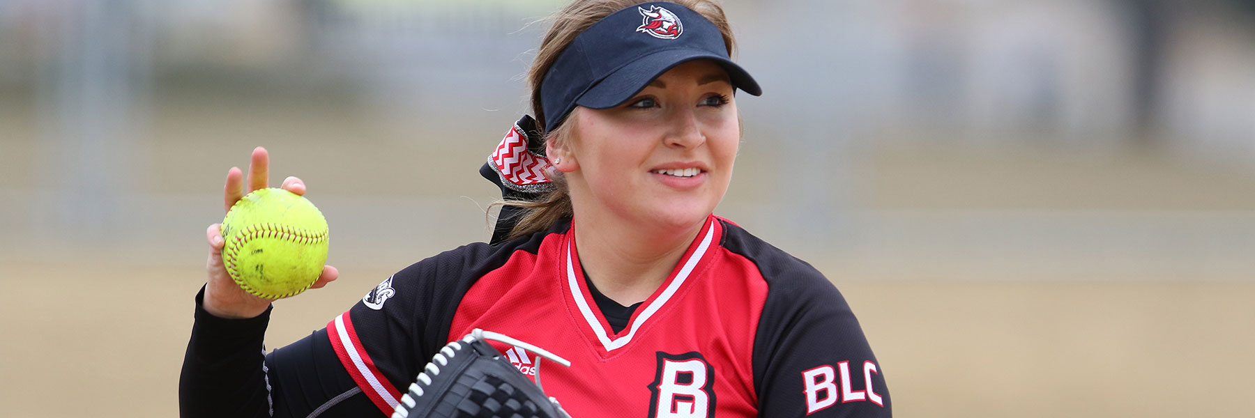 A Bethany Vikings Softball player prepares to throw a ball.