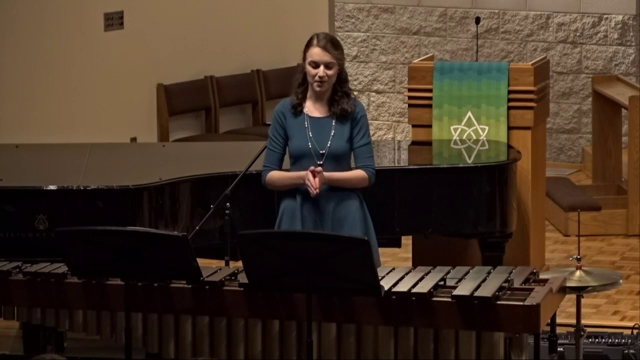 Kayla Jannsen prepares to play for her senior recital