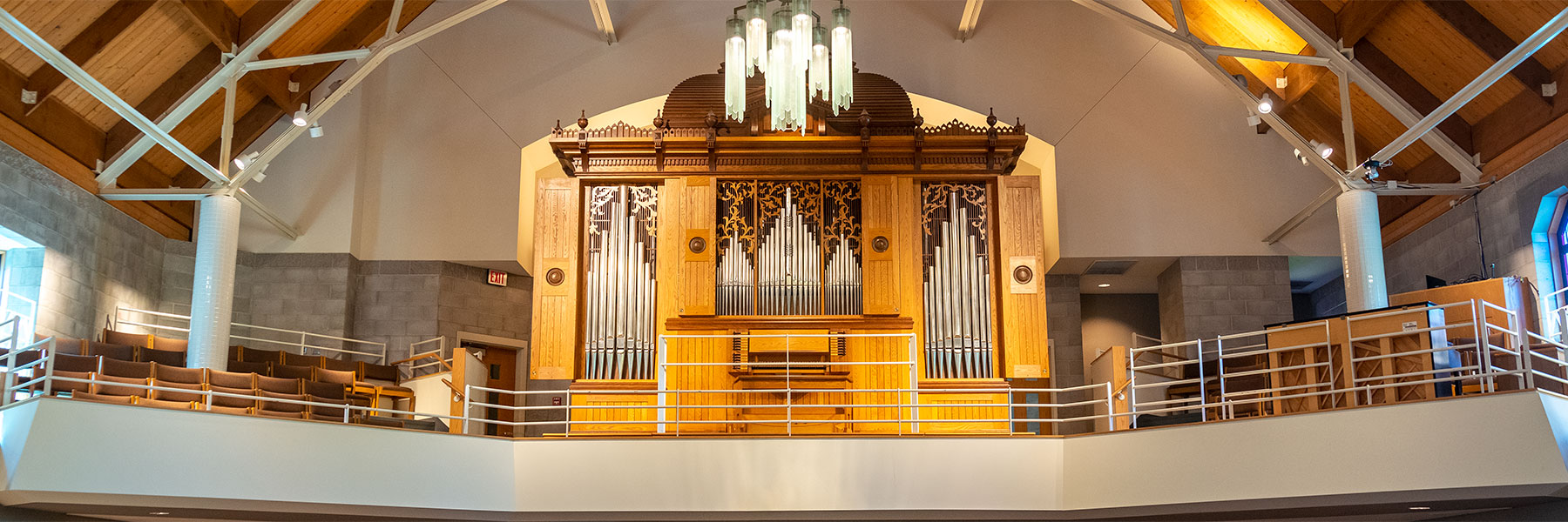 Organ in trinity chapel balcony