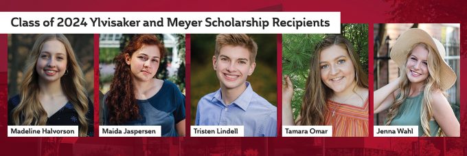 Pictures of Meyer and Ylvisaker scholarship awards