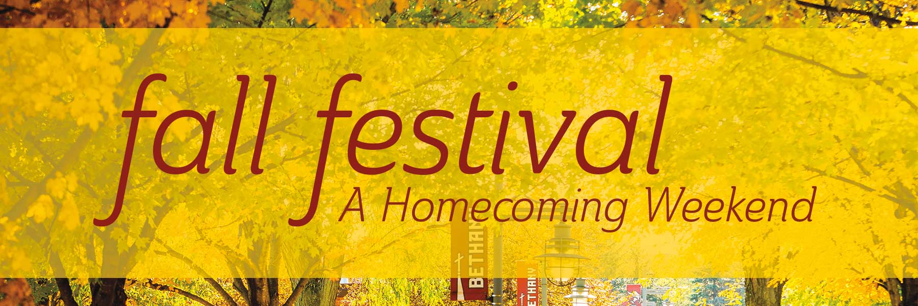 Fall festival a homecoming weekend banner