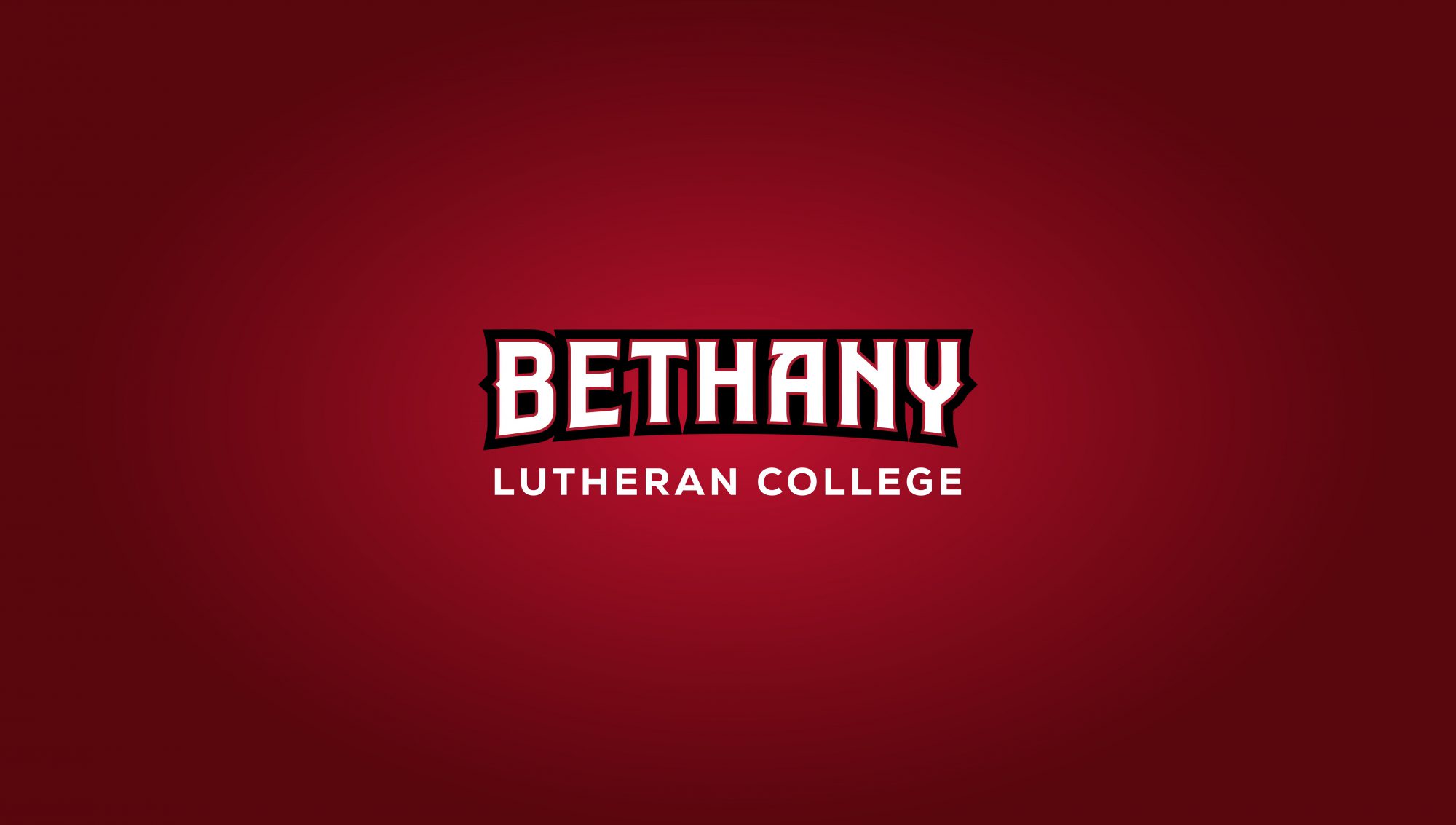 Desktop wallpaper Bethany Lutheran College logo with red gradient background