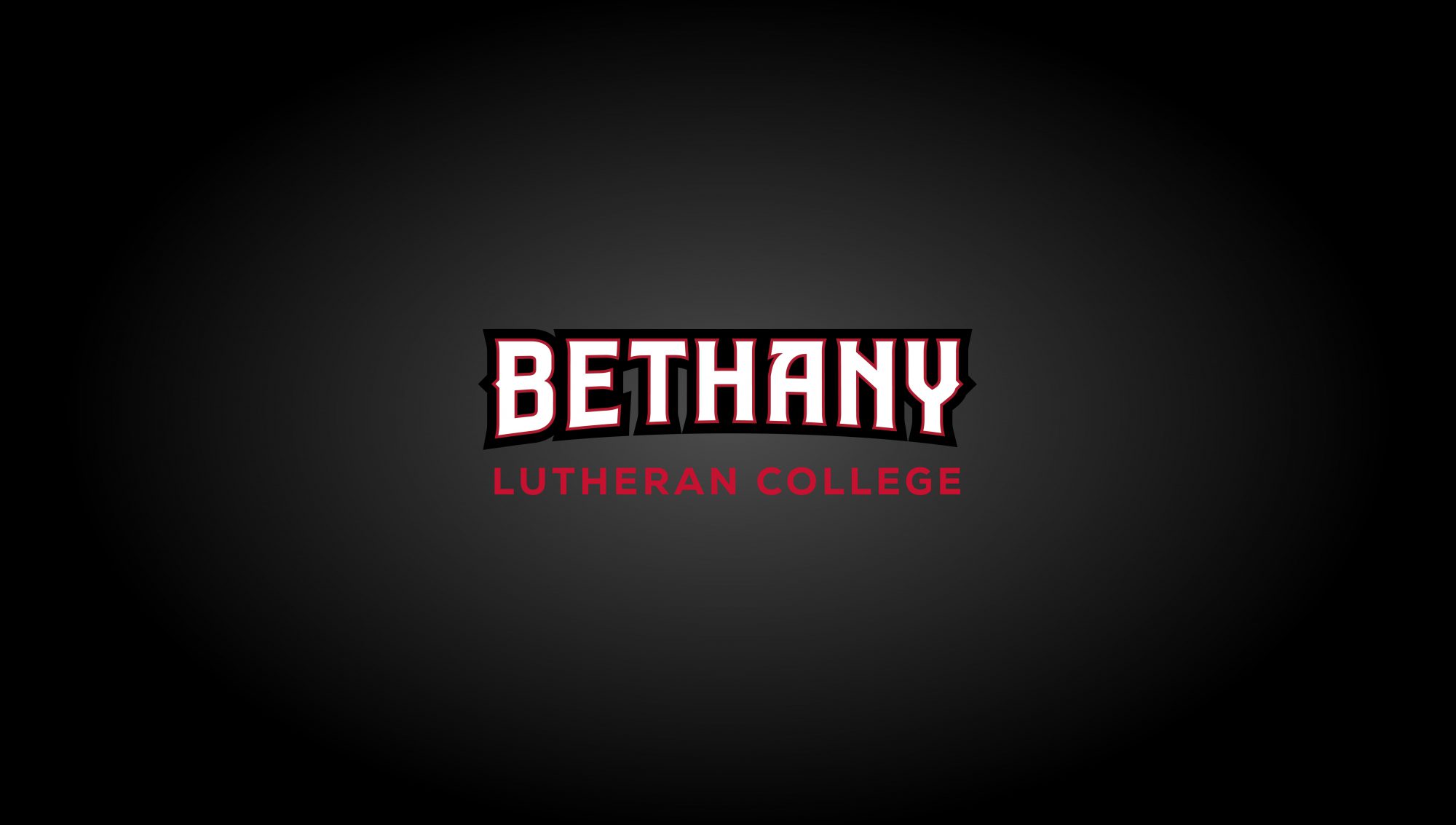 Desktop wallpaper Bethany Lutheran College logo with black gradient background