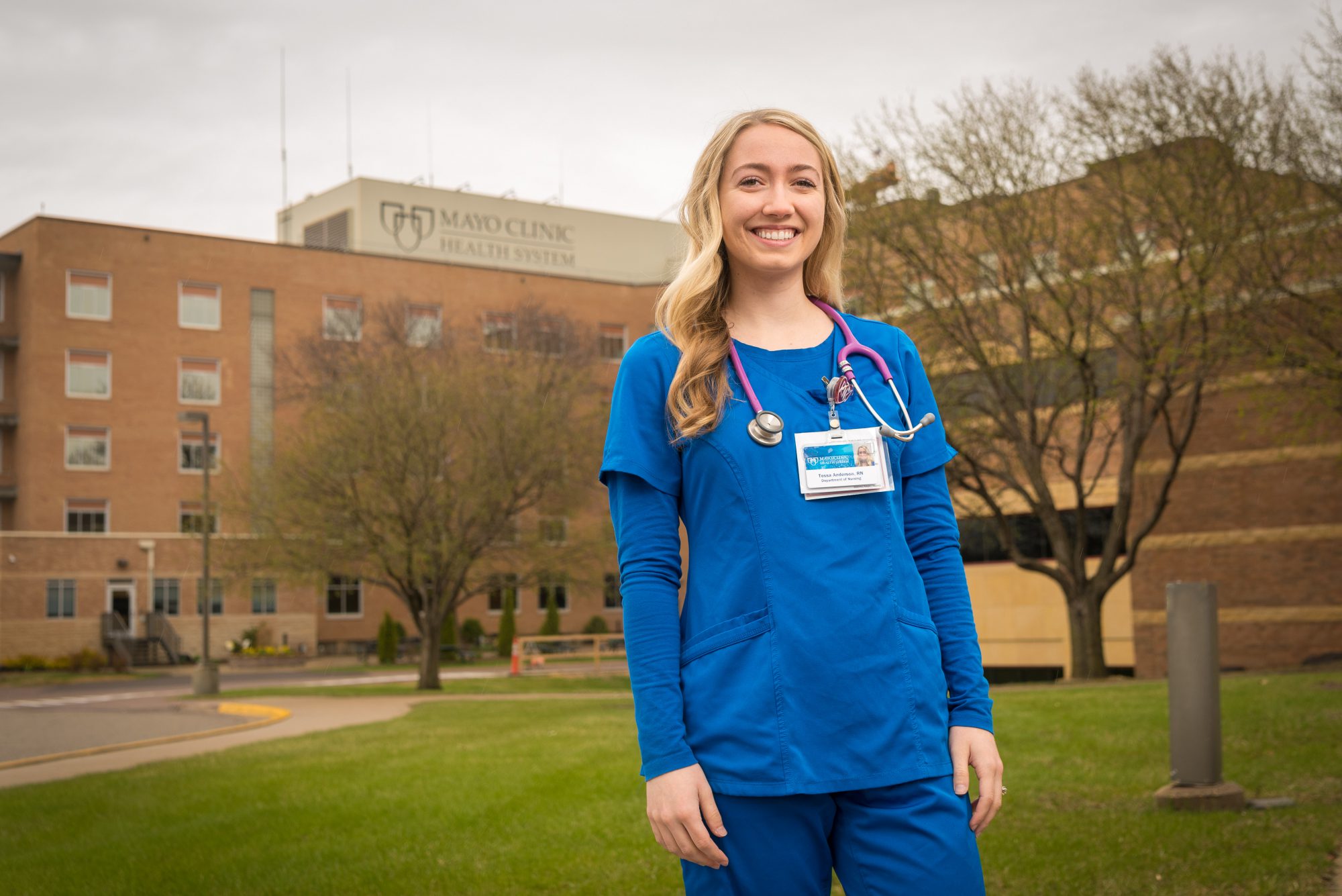 Picture shows a Bethany nursing graduate.