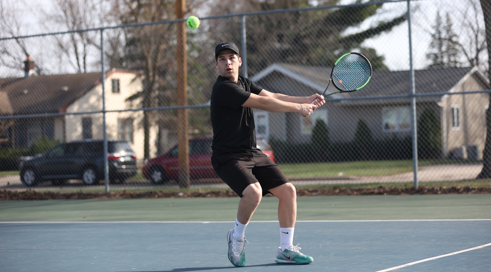 Men's Tennis Sweeps Polars in UMAC Opener