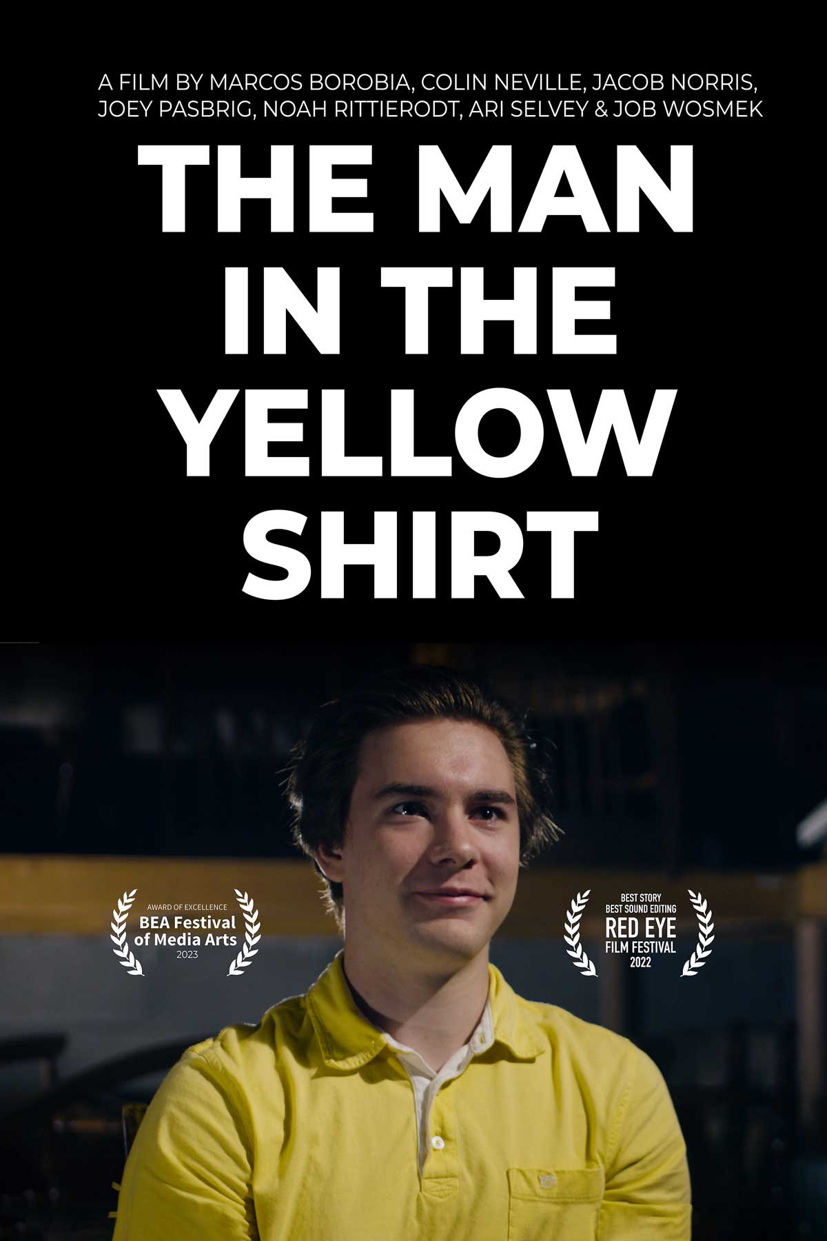 Man in yellow shirt movie poster, Bethany Magazine