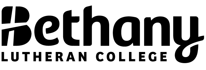 Bethany Lutheran College logo sample black